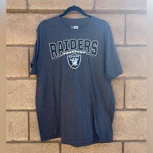 NFL Men's Raiders Logo Team Apparel T-Shirt
Size XL Las Vegas LA Black Gray